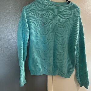 Chic Turquoise Knit Sweater